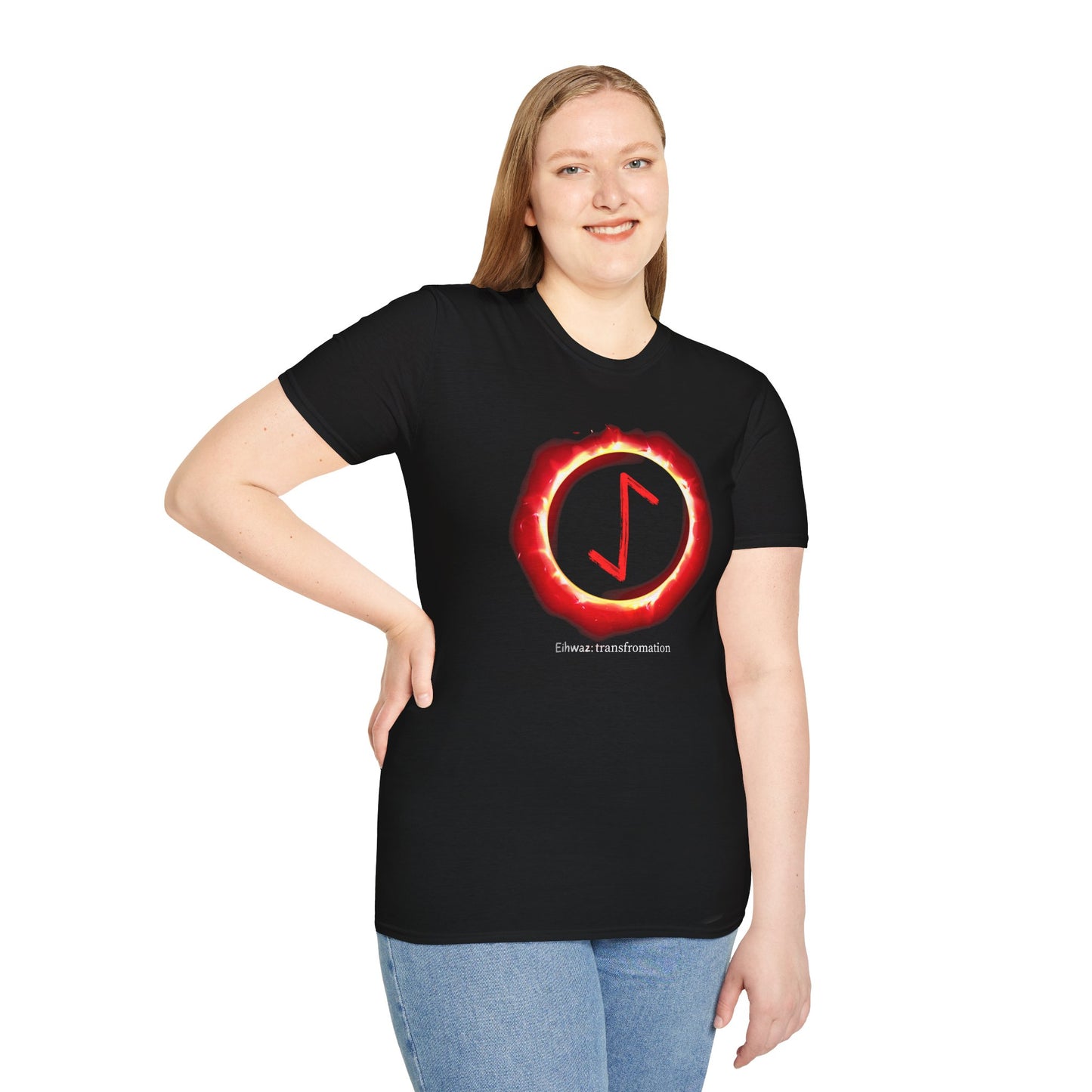 Women's Sun Ring Transformation Eihwaz Norse Viking Rune T‑Shirt