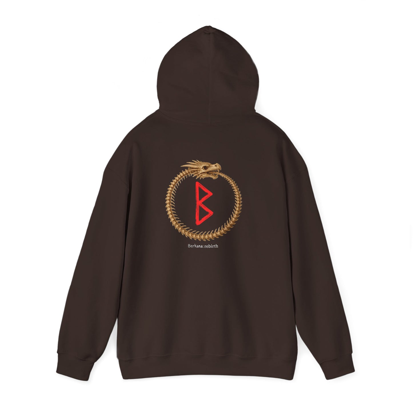 GothVik Hoodie – Norse Ouroboros Rune Viking Goth Pullover
