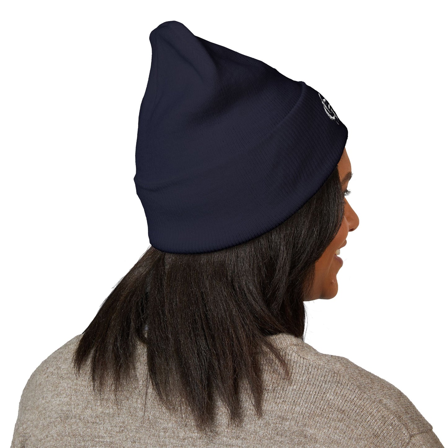 Embroidered 'GothVik' Classic Cuffed Beanie — Cozy Gothic Streetwear