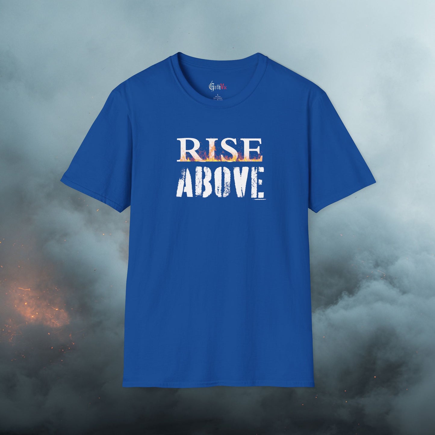 Rise Above T-Shirt — Motivational Fitness Workout Tee