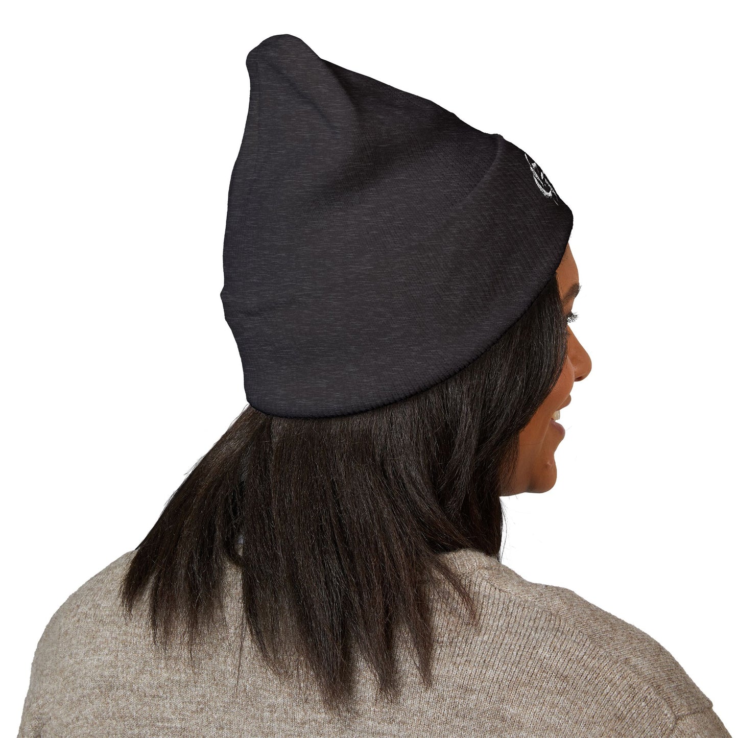 Embroidered 'GothVik' Classic Cuffed Beanie — Cozy Gothic Streetwear