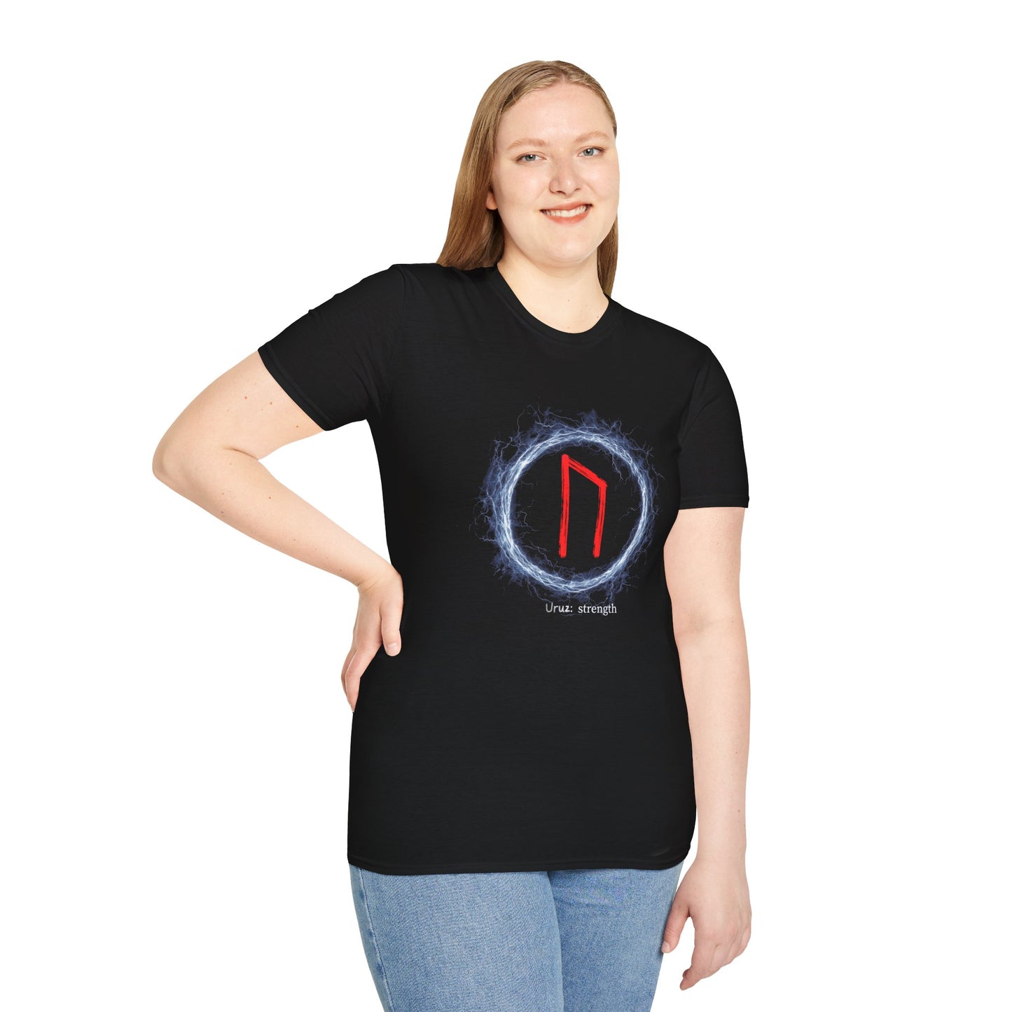 Women's Lightning Strength: Uruz Norse Viking Rune T Shirt
