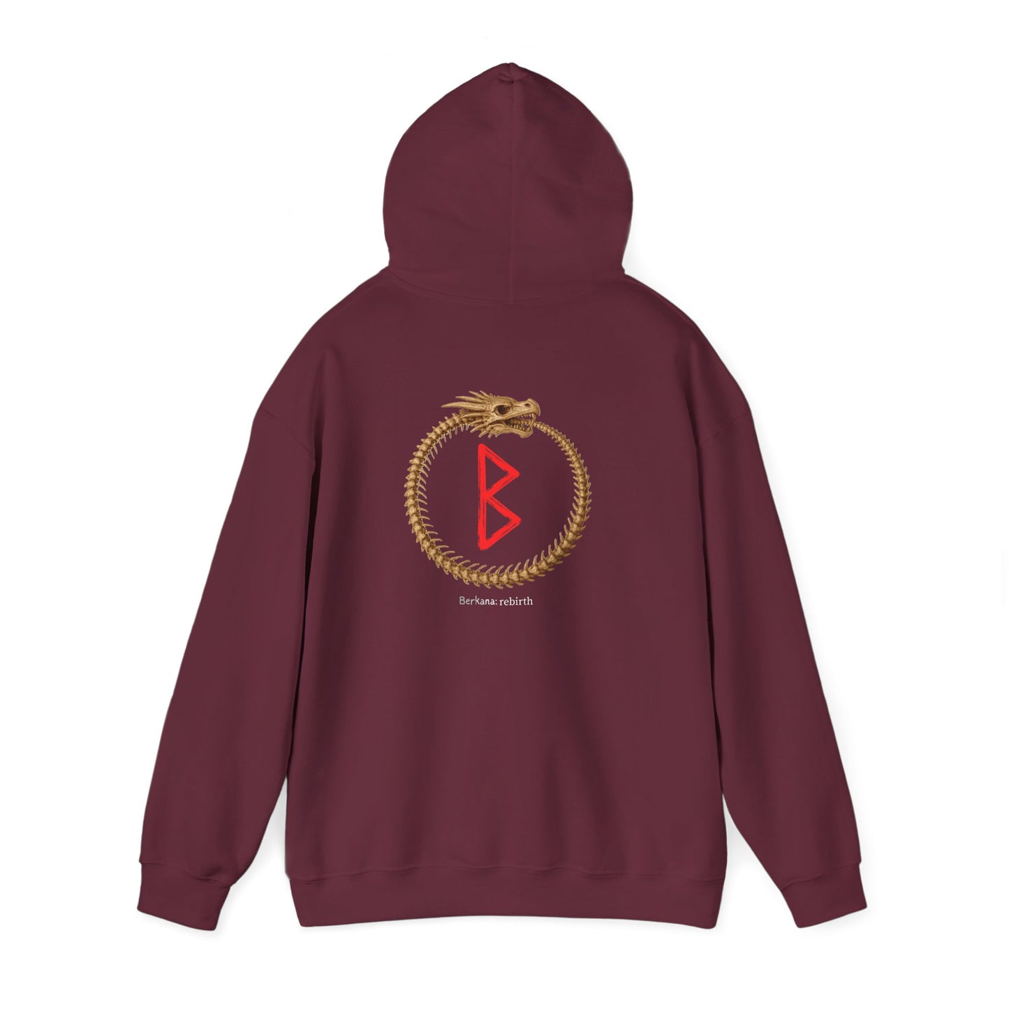 GothVik Hoodie – Norse Ouroboros Rune Viking Goth Pullover
