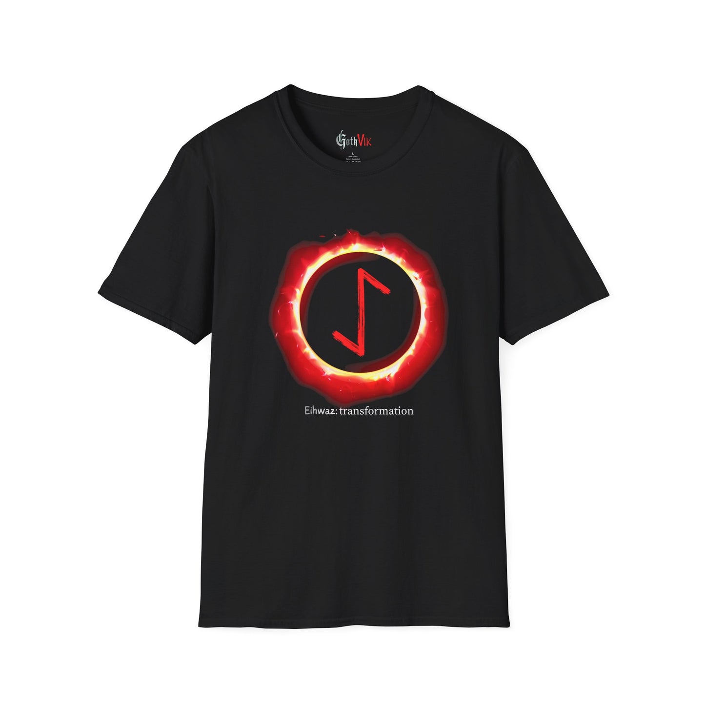 Men's Sun Ring Transformation: Eihwaz Norse Viking Rune T‑Shirt