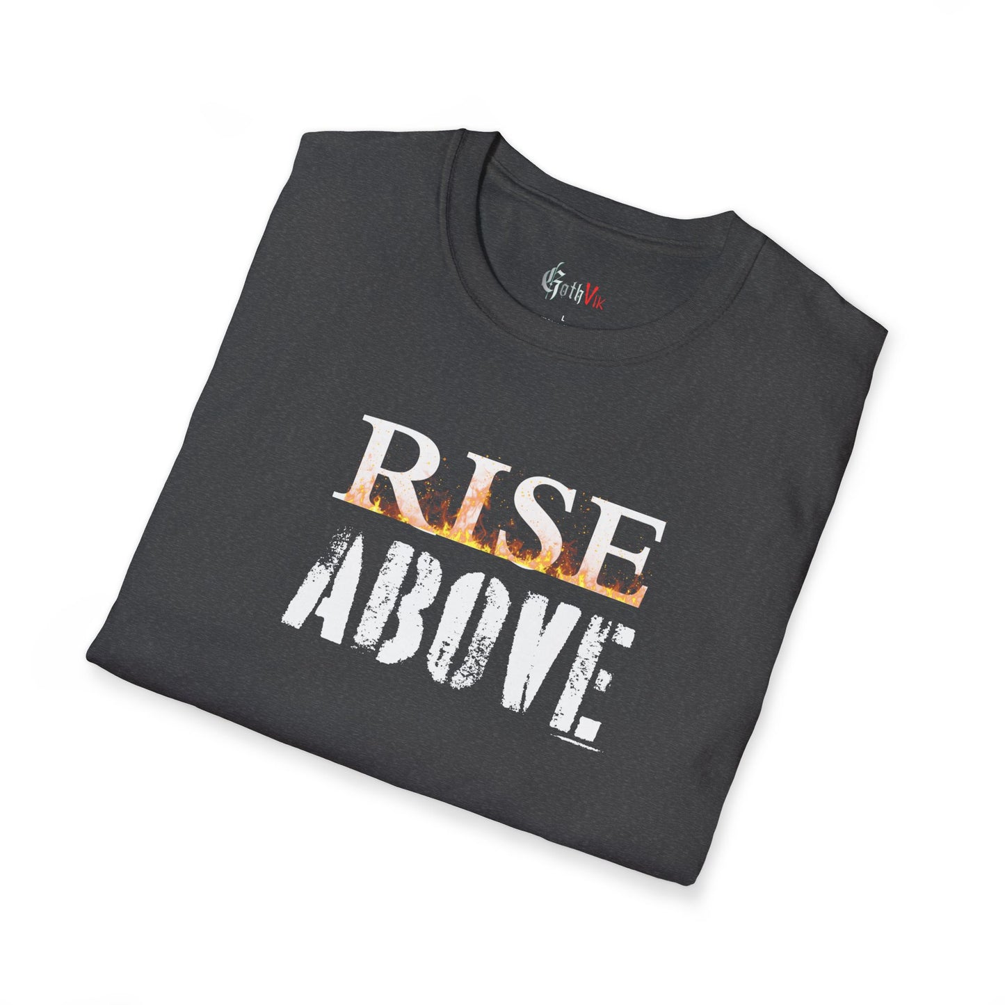 Rise Above T-Shirt — Motivational Fitness Workout Tee