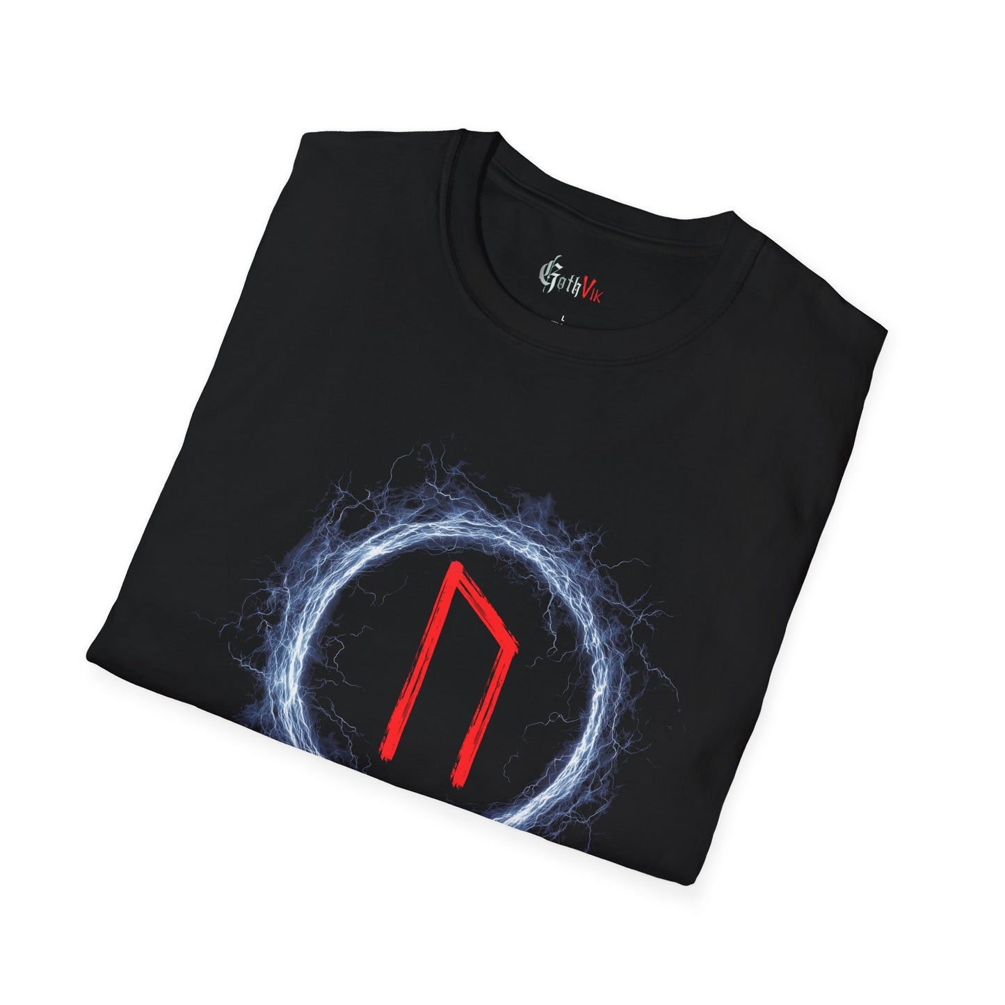 Men's Lightning Ring Strength: Uruz Norse Viking Rune T Shirt
