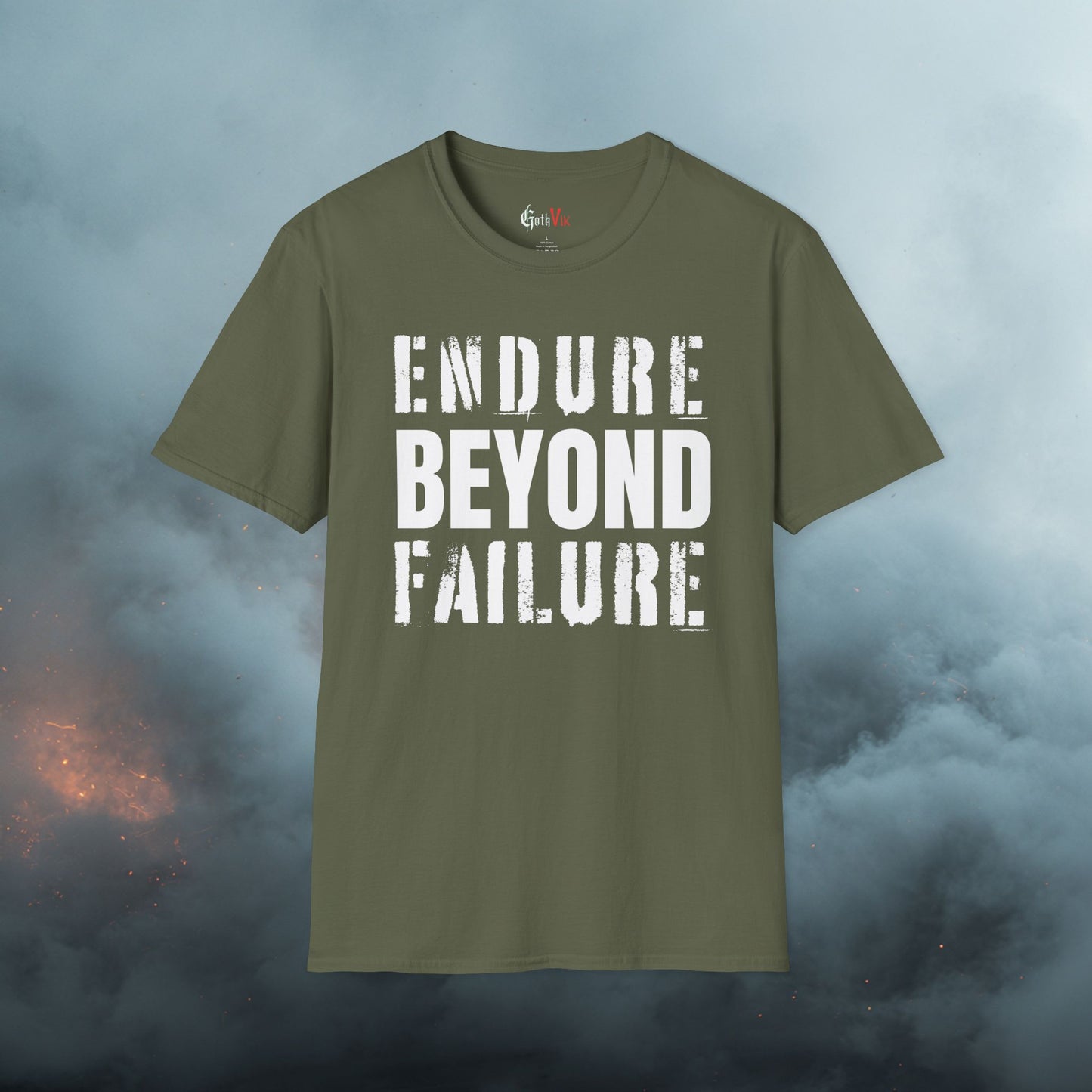 Endure Beyond Failure  T-Shirt — Motivational Gym and Fitness Life Workout Tee