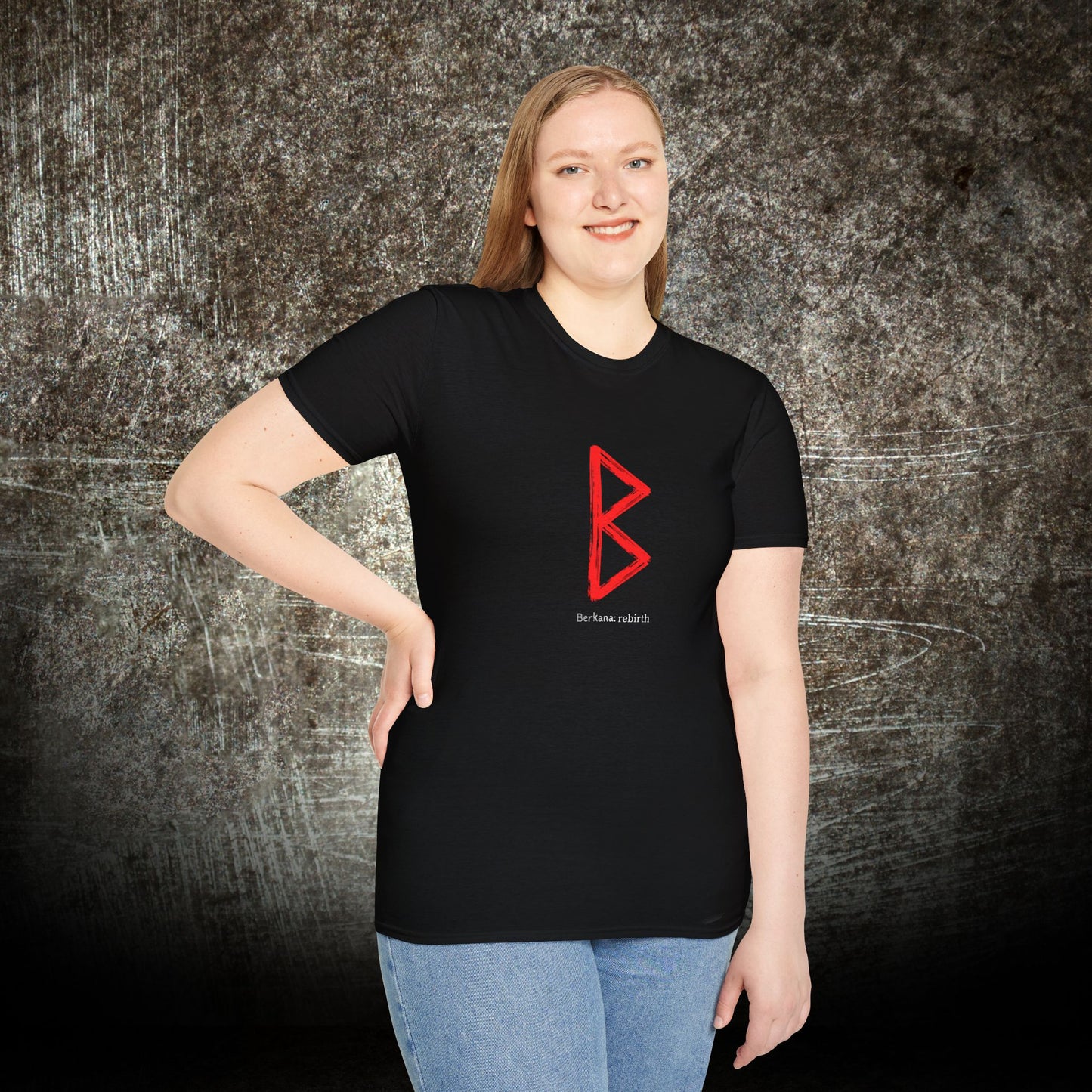 Women's Red Rebirth Berkana Norse Viking Rune