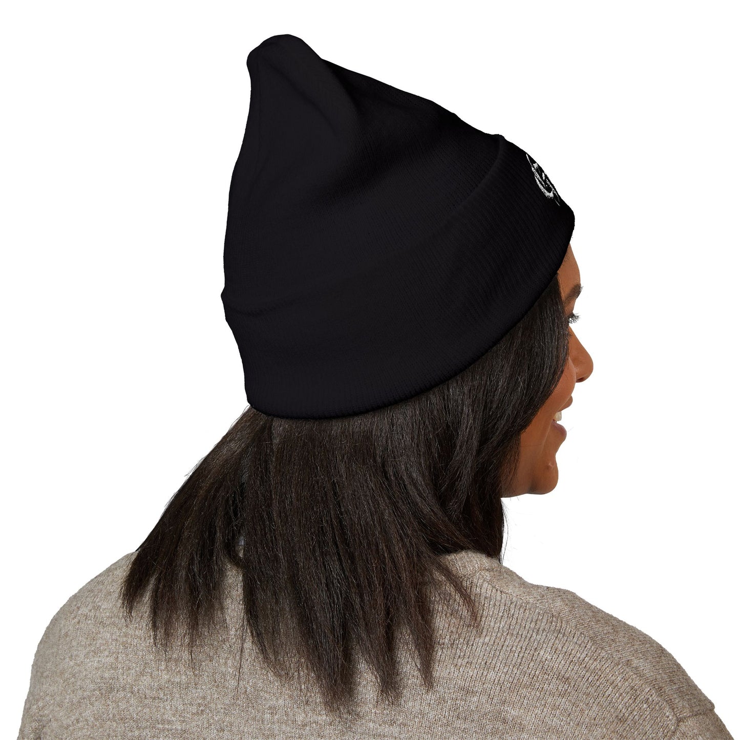 Embroidered 'GothVik' Classic Cuffed Beanie — Cozy Gothic Streetwear