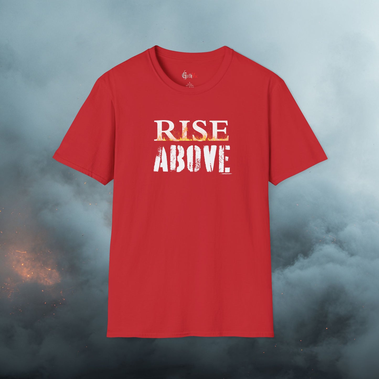 Rise Above T-Shirt — Motivational Fitness Workout Tee