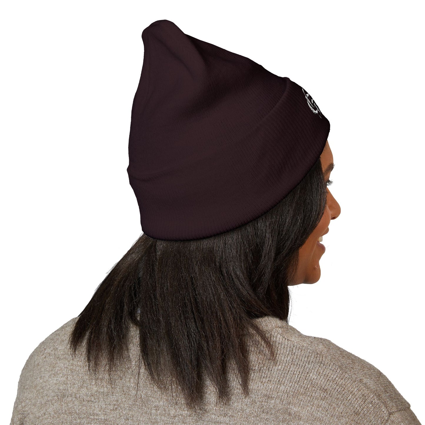 Embroidered 'GothVik' Classic Cuffed Beanie — Cozy Gothic Streetwear