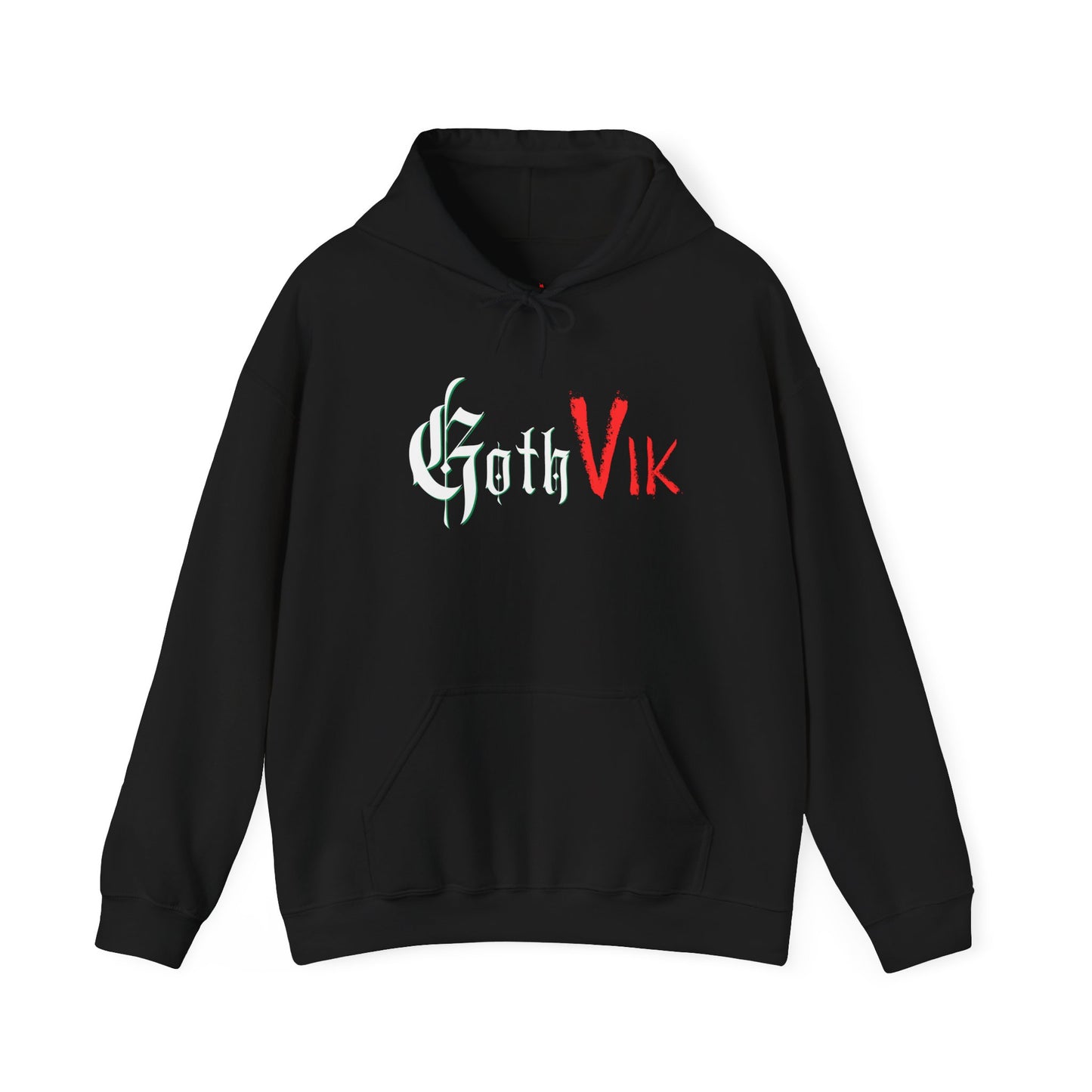 GothVik Hoodie – Norse Ouroboros Rune Viking Goth Pullover
