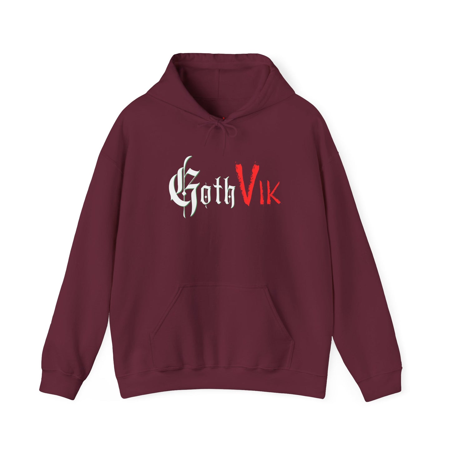 GothVik Hoodie – Norse Ouroboros Rune Viking Goth Pullover