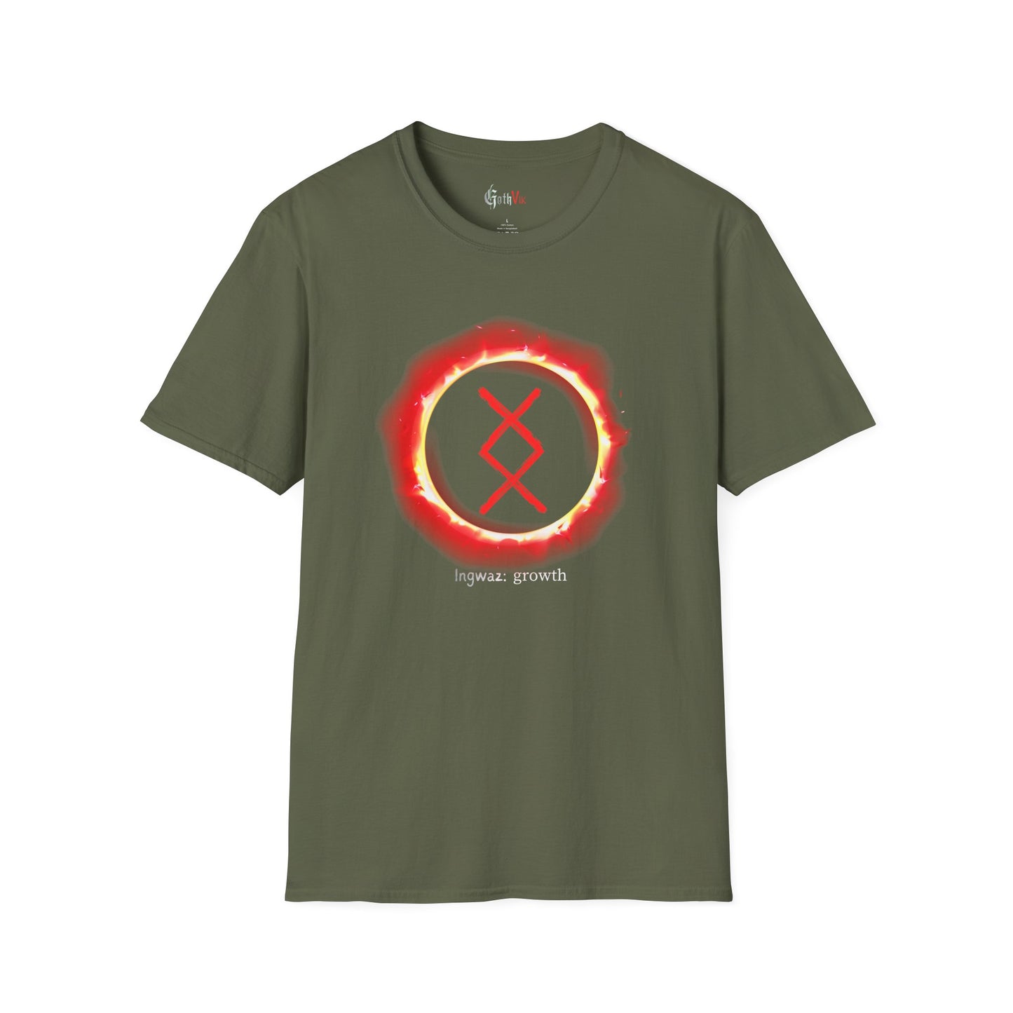 Men's Sun Ring Growth: Ingwaz Norse Viking Rune T Shirt