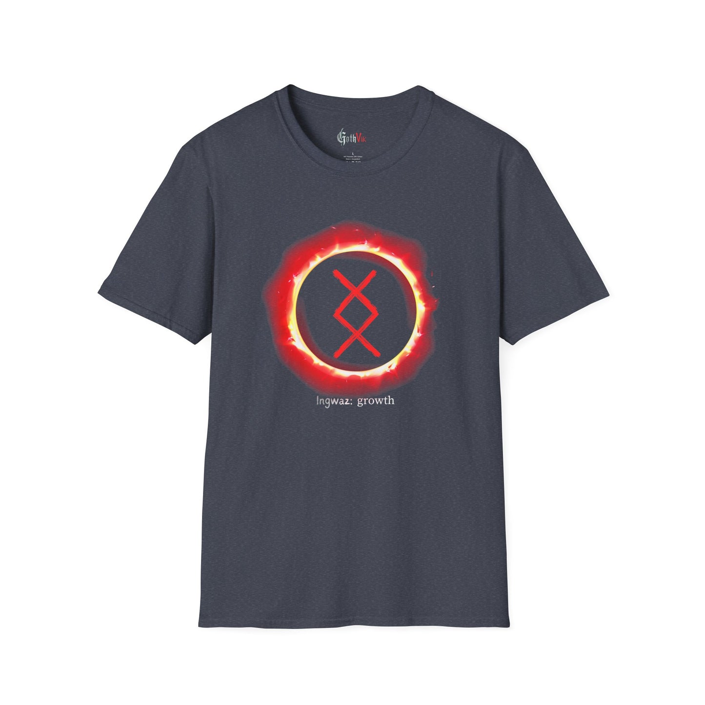 Men's Sun Ring Growth: Ingwaz Norse Viking Rune T Shirt