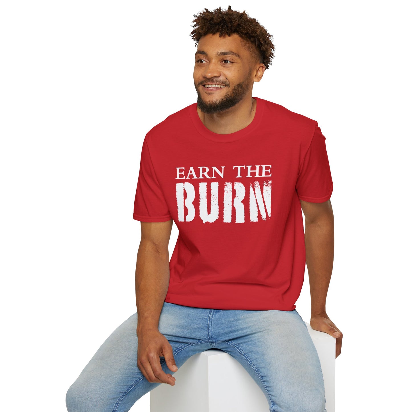 Earn The Burn T-Shirt — Gothic Viking Motivational Gym Fitness Life Workout Tee