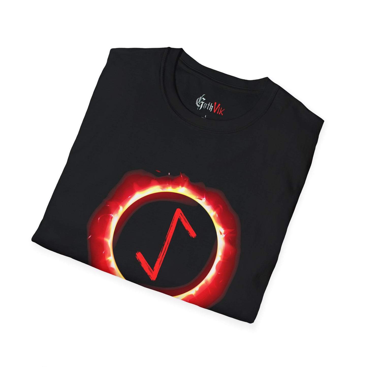 Men's Sun Ring Transformation: Eihwaz Norse Viking Rune T‑Shirt