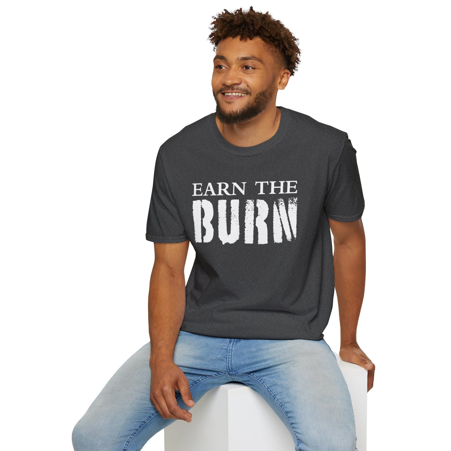 Earn The Burn T-Shirt — Gothic Viking Motivational Gym Fitness Life Workout Tee