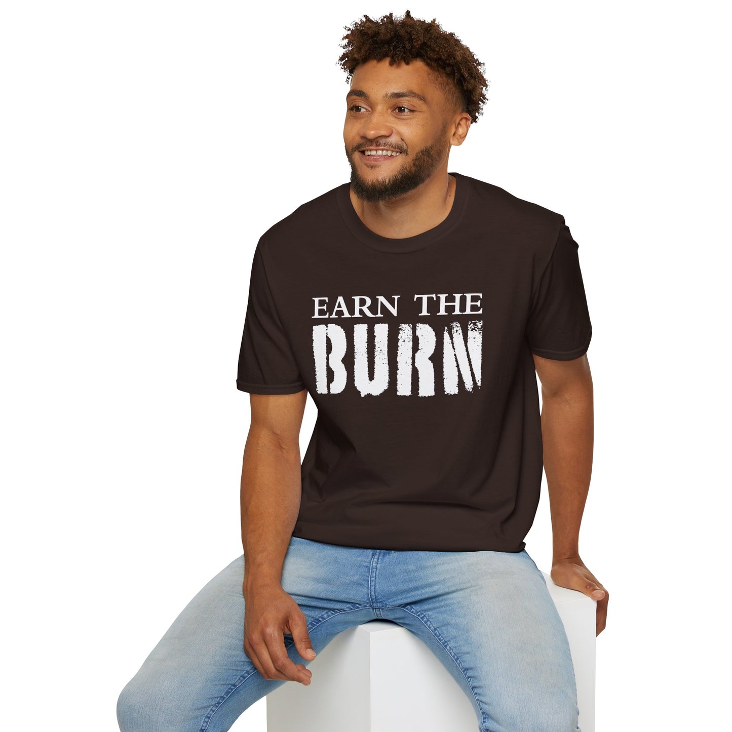 Earn The Burn T-Shirt — Gothic Viking Motivational Gym Fitness Life Workout Tee