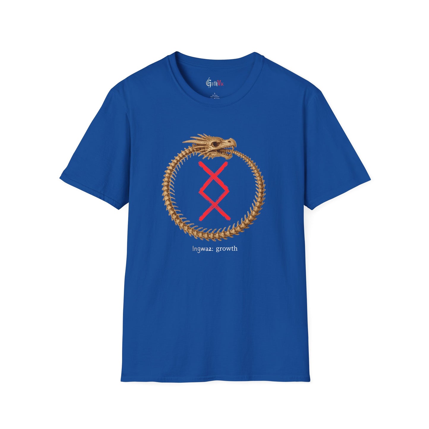 Women's Ouroborus Growth: Ingwaz Norse Viking Rune Graphic T Shirt