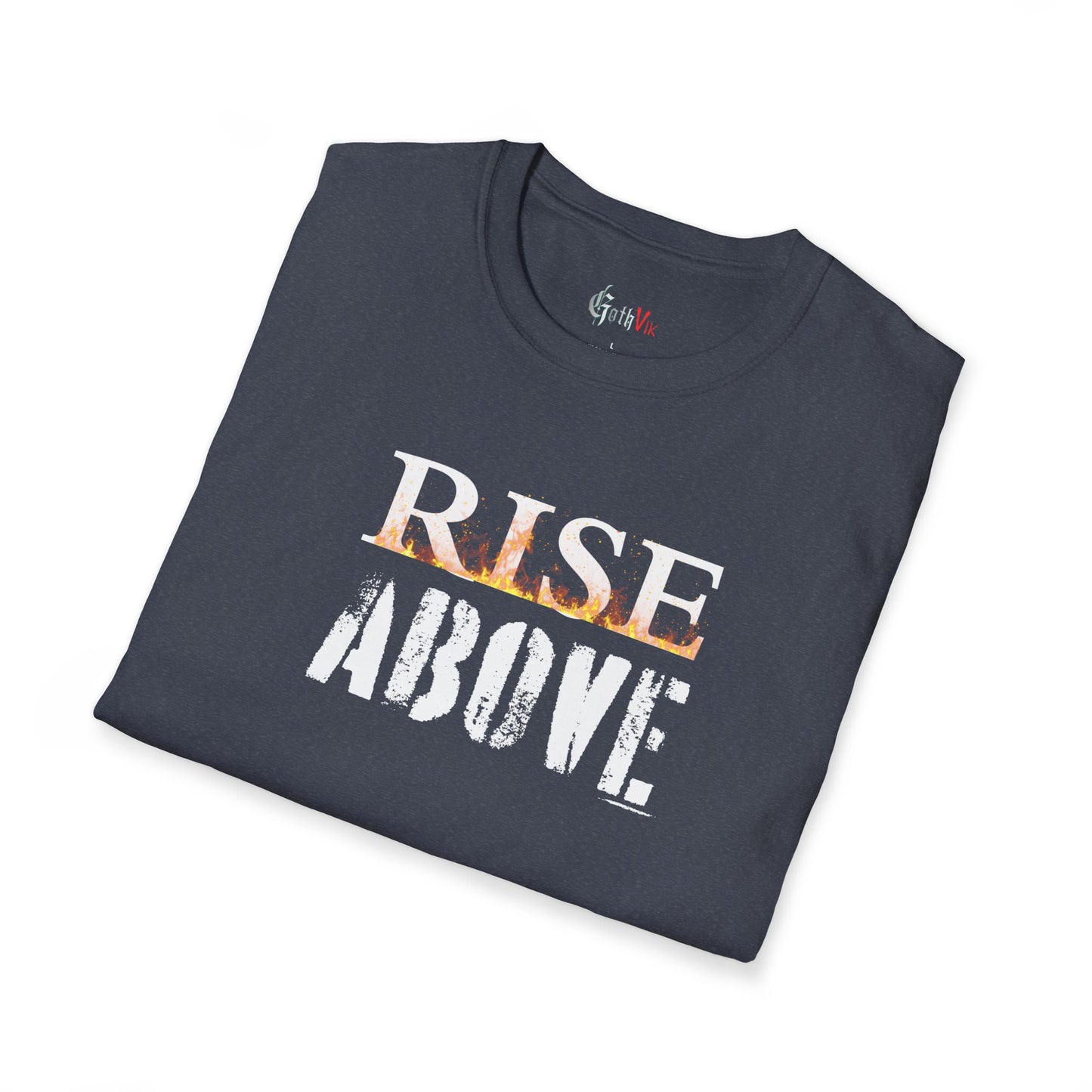Rise Above T-Shirt — Motivational Fitness Workout Tee