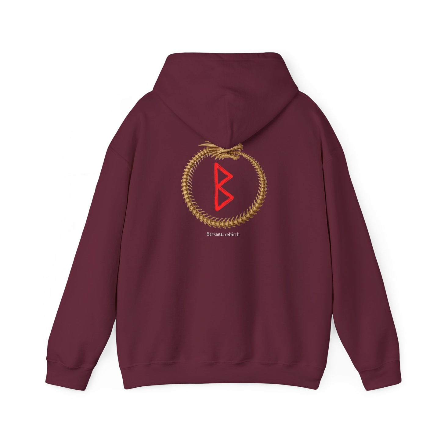 GothVik Hoodie – Norse Ouroboros Rune Viking Goth Pullover