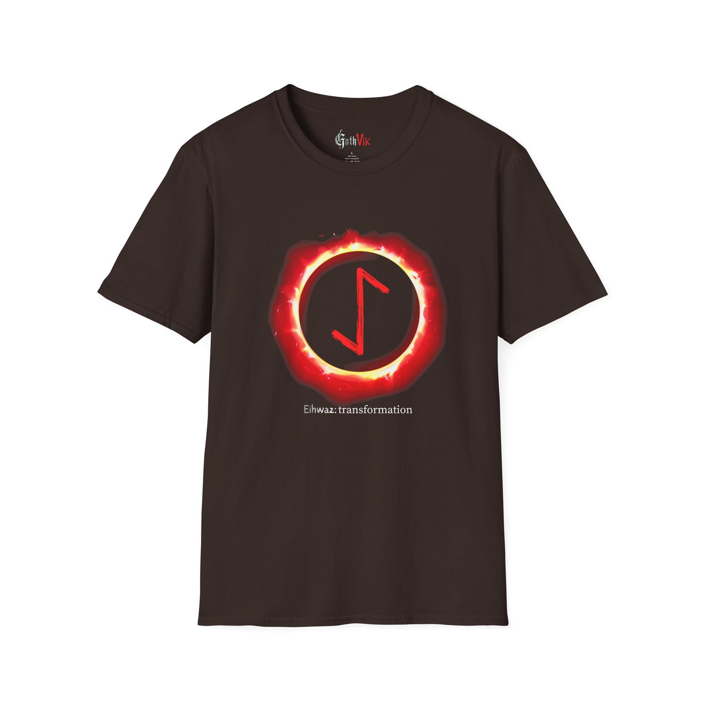 Men's Sun Ring Transformation: Eihwaz Norse Viking Rune T‑Shirt