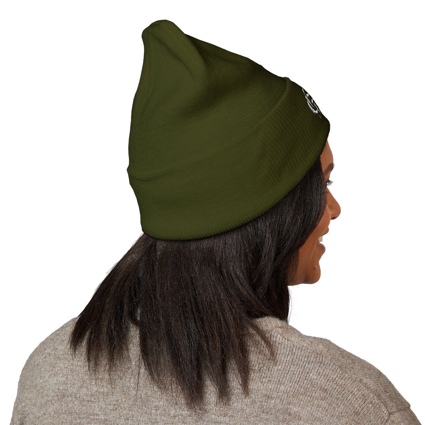 Embroidered 'GothVik' Classic Cuffed Beanie — Cozy Gothic Streetwear