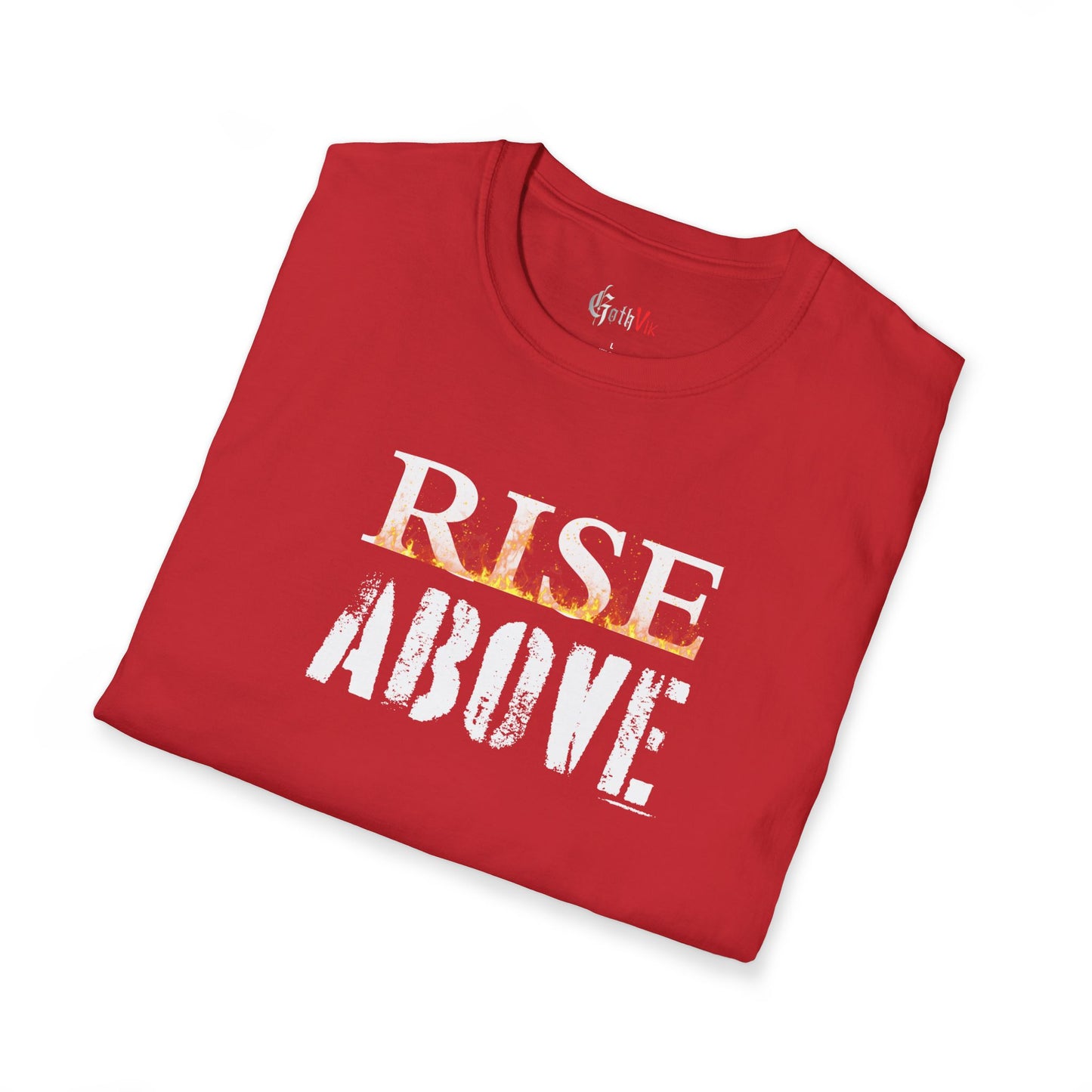 Rise Above T-Shirt — Motivational Fitness Workout Tee