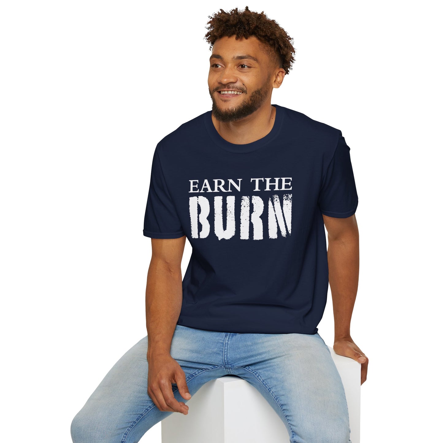 Earn The Burn T-Shirt — Gothic Viking Motivational Gym Fitness Life Workout Tee