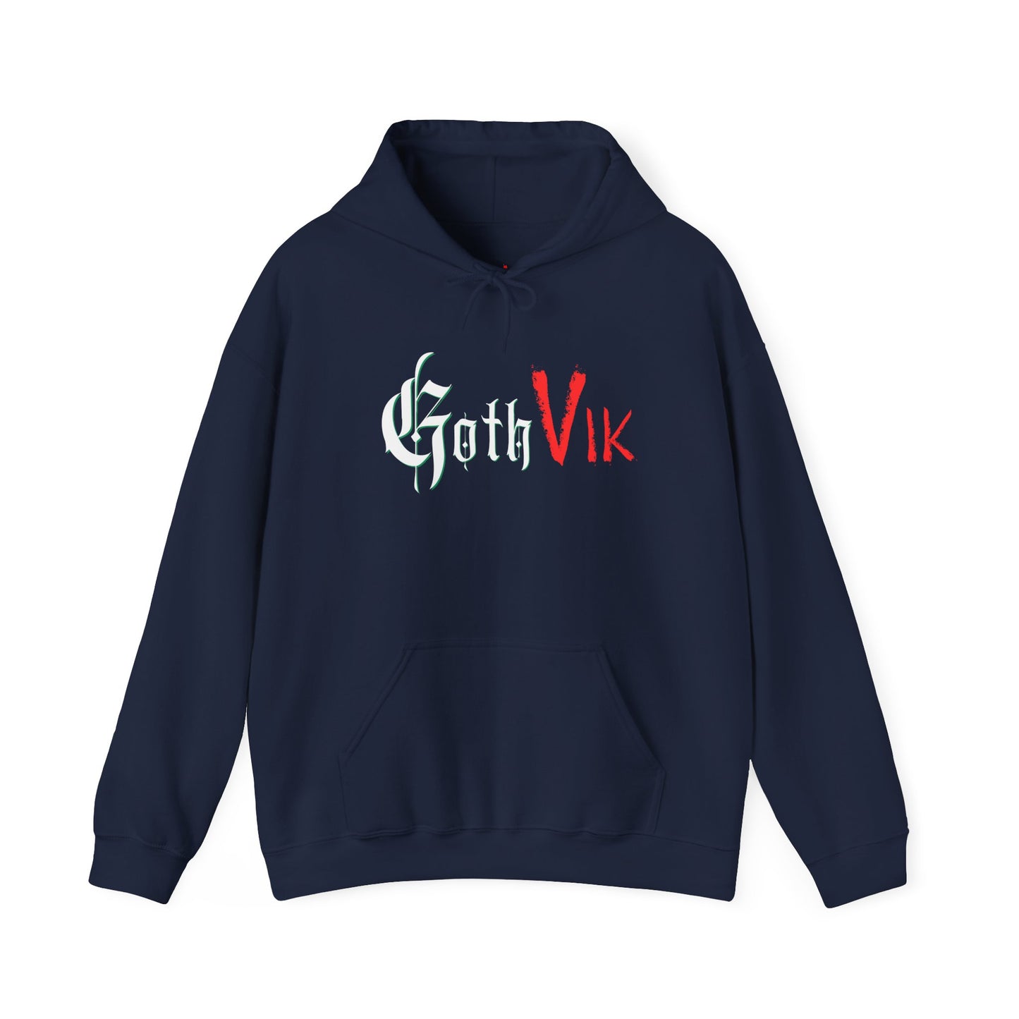 GothVik Hoodie – Norse Ouroboros Rune Viking Goth Pullover