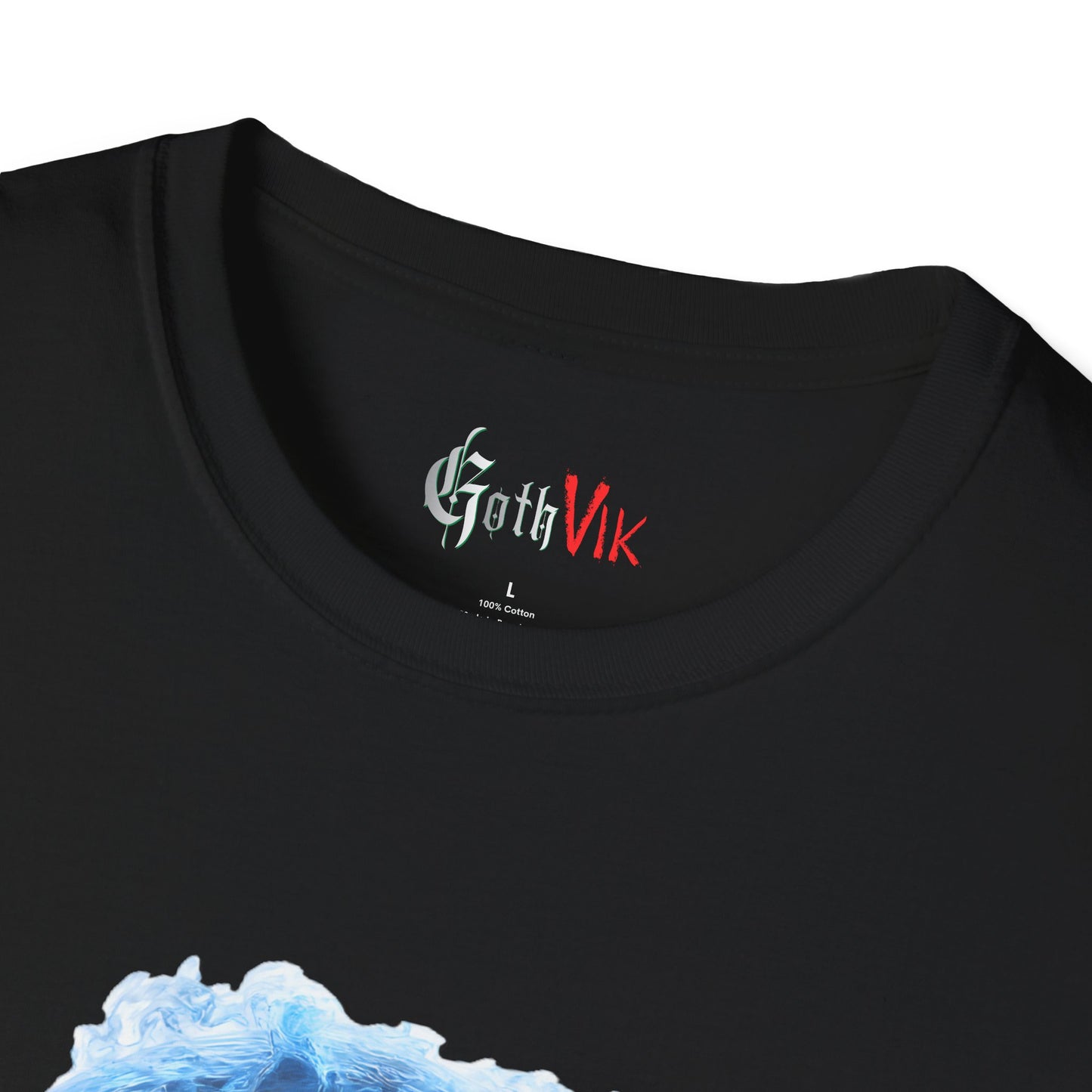 Men's Blue Fire Ring Transformation Eihwaz Norse Viking Rune T-Shirt