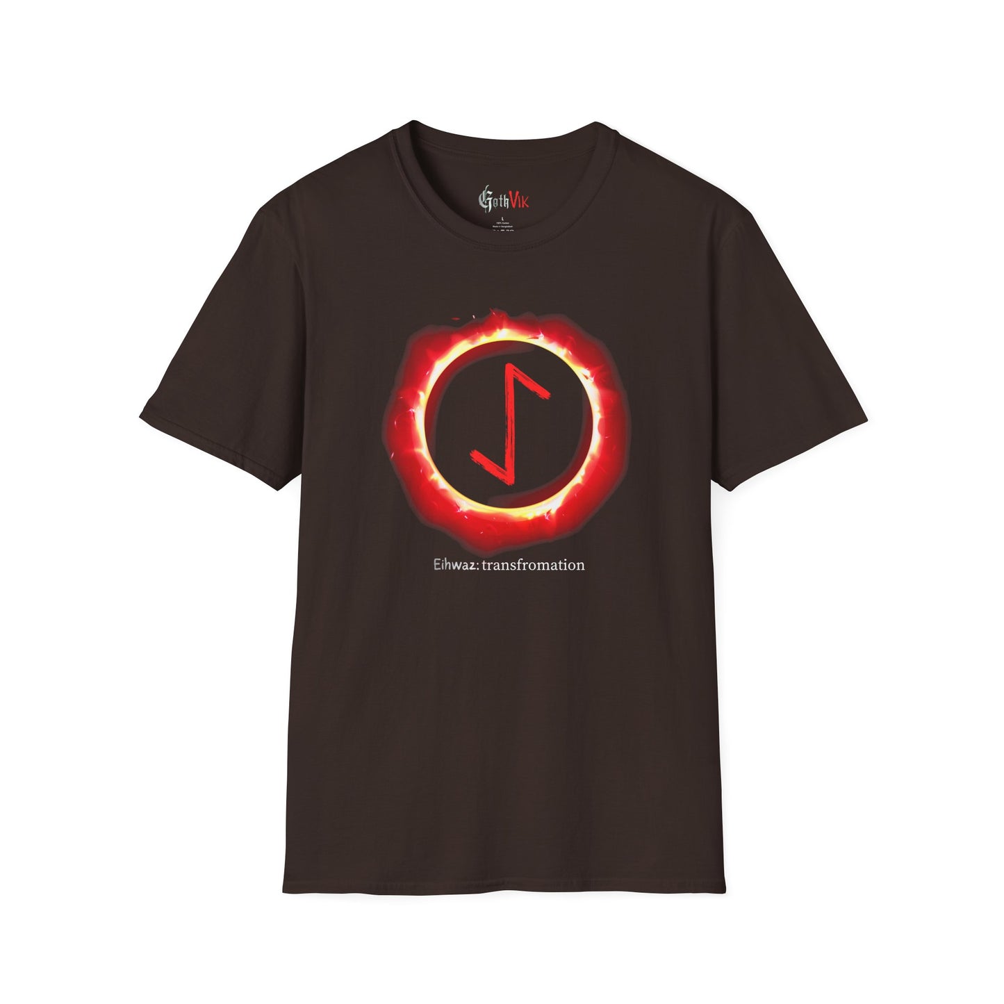 Men's Sun Ring Transformation: Eihwaz Norse Viking Rune T‑Shirt