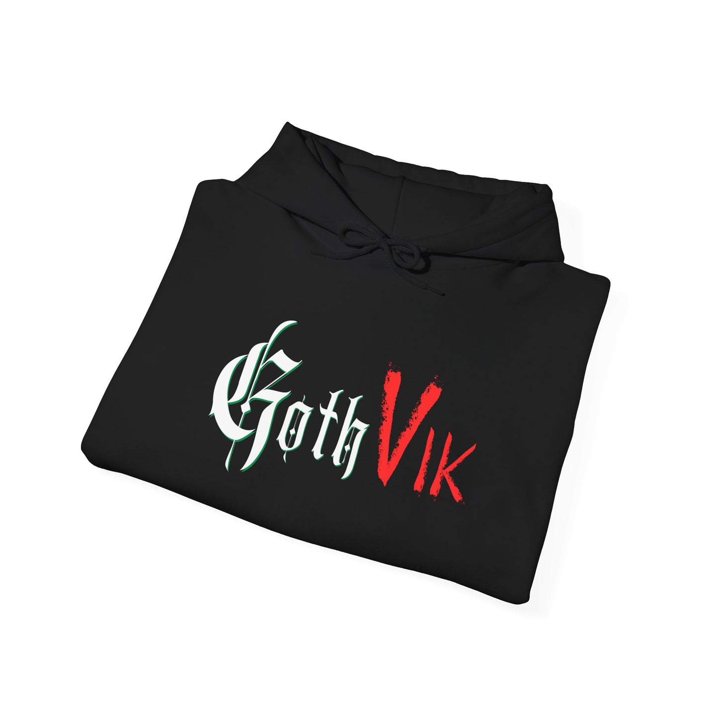 GothVik Hoodie – Norse Ouroboros Rune Viking Goth Pullover