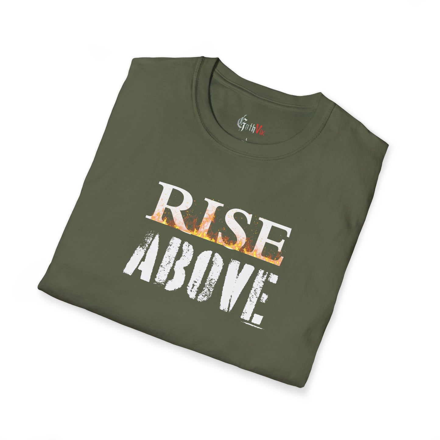 Rise Above T-Shirt — Motivational Fitness Workout Tee
