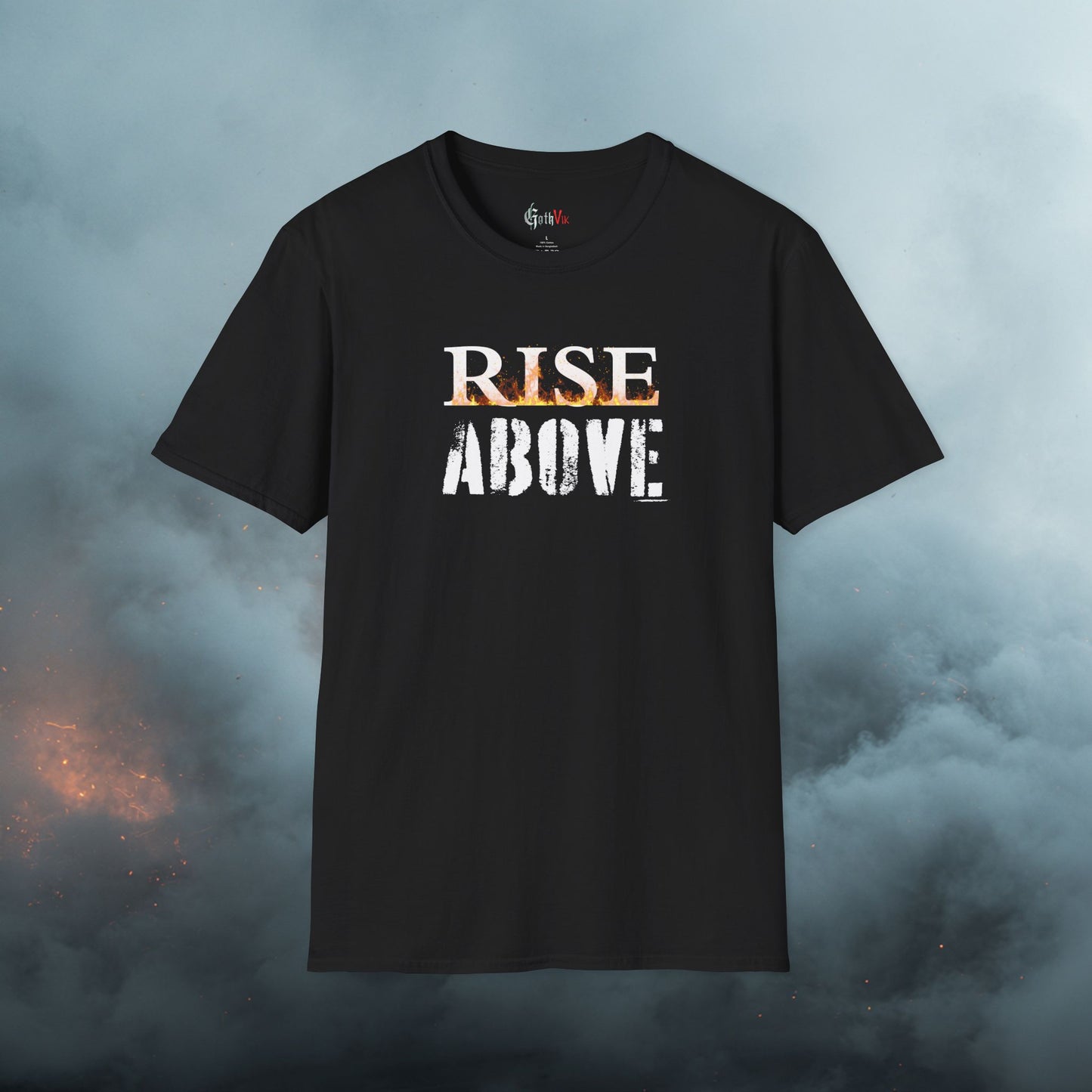 Rise Above T-Shirt — Motivational Fitness Workout Tee