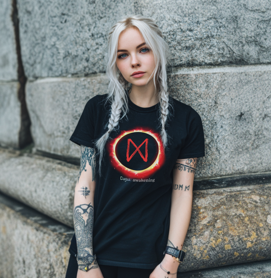 Women's Sun ring Awakening: Dagaz North Viking Rune