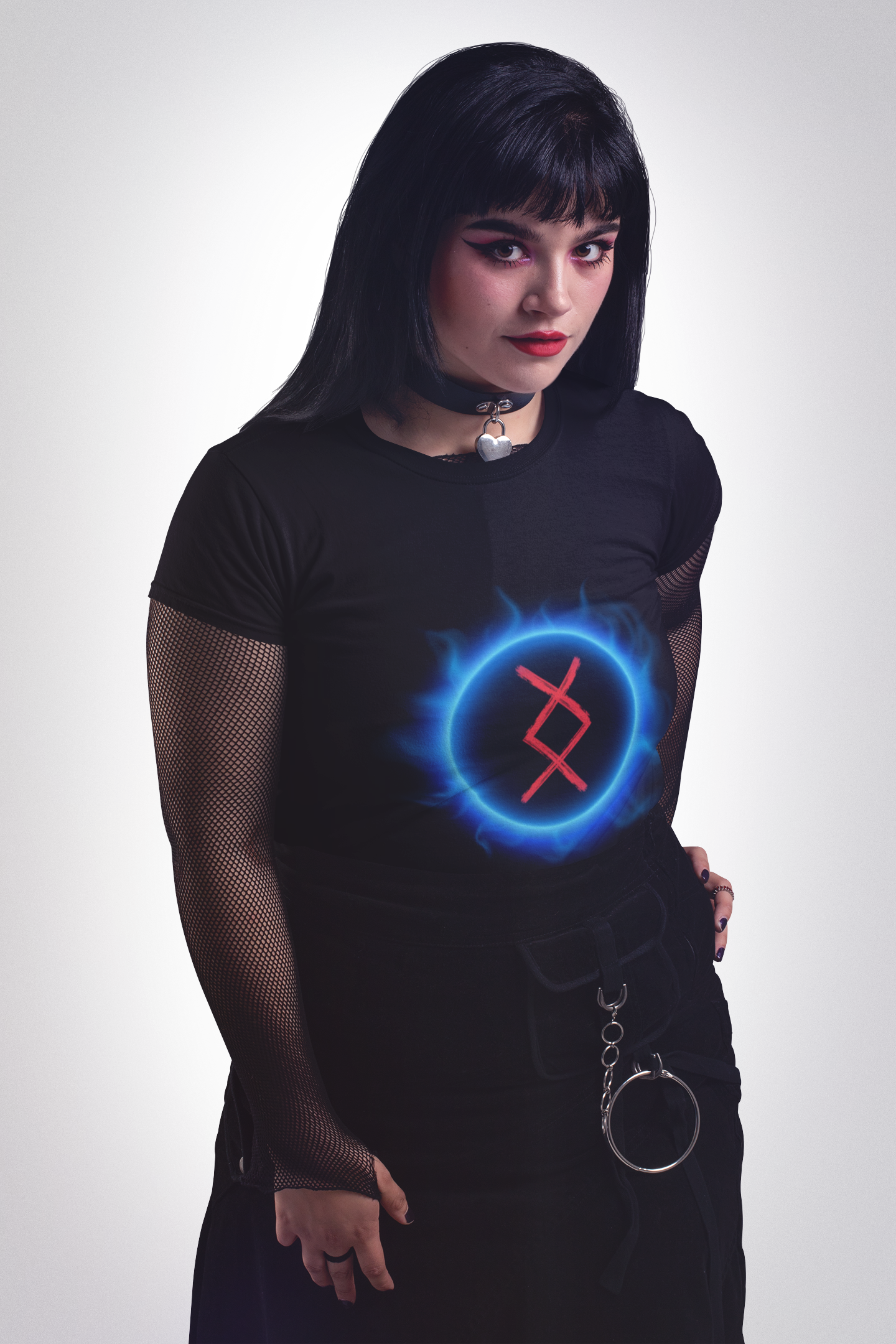 Women's Blue Aura Growth: Ingwaz Norse Viking Rune Graphic T Shirt