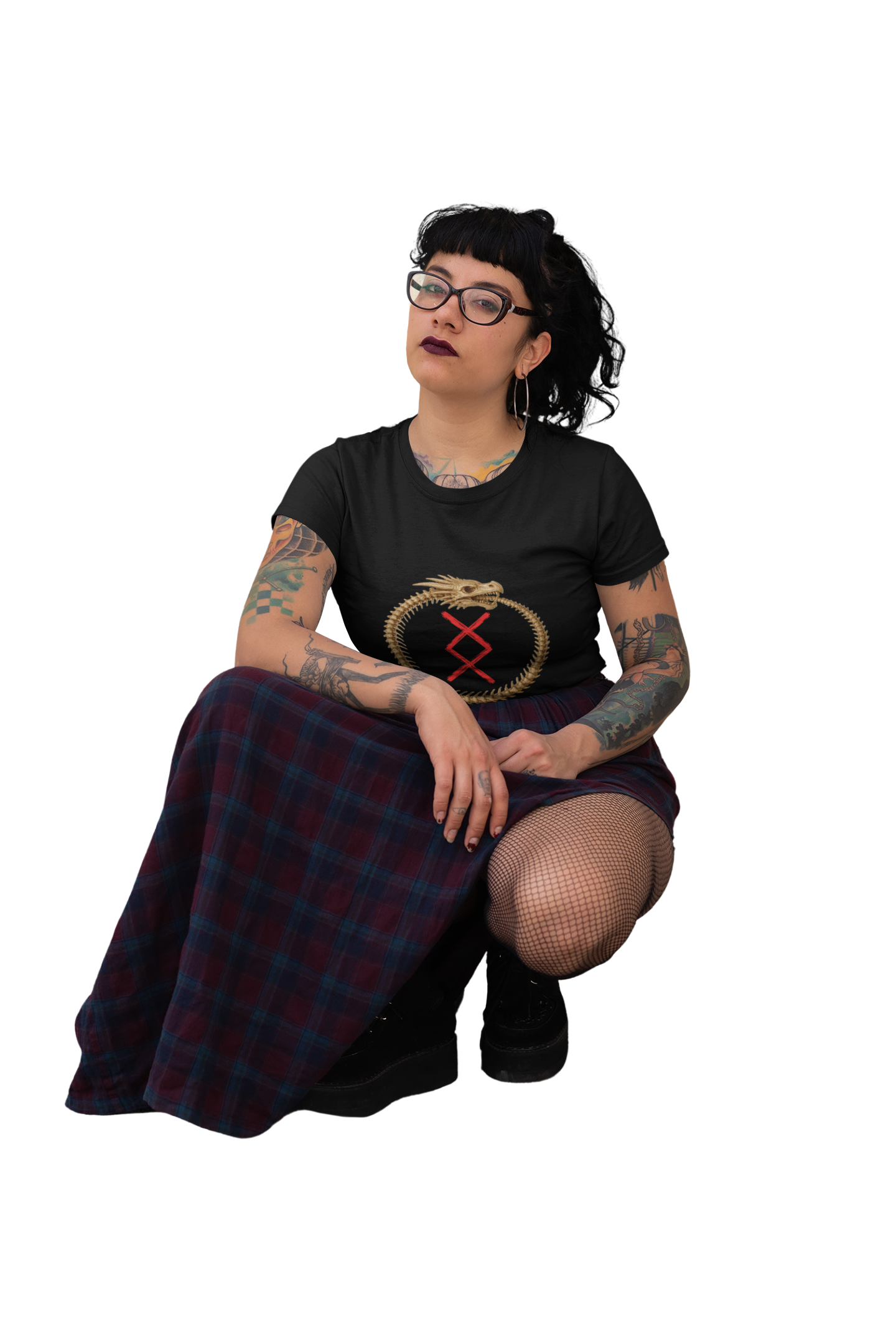 Women's Ouroboros Growth: Ingwaz Norse Viking Rune Graphic T Shirt