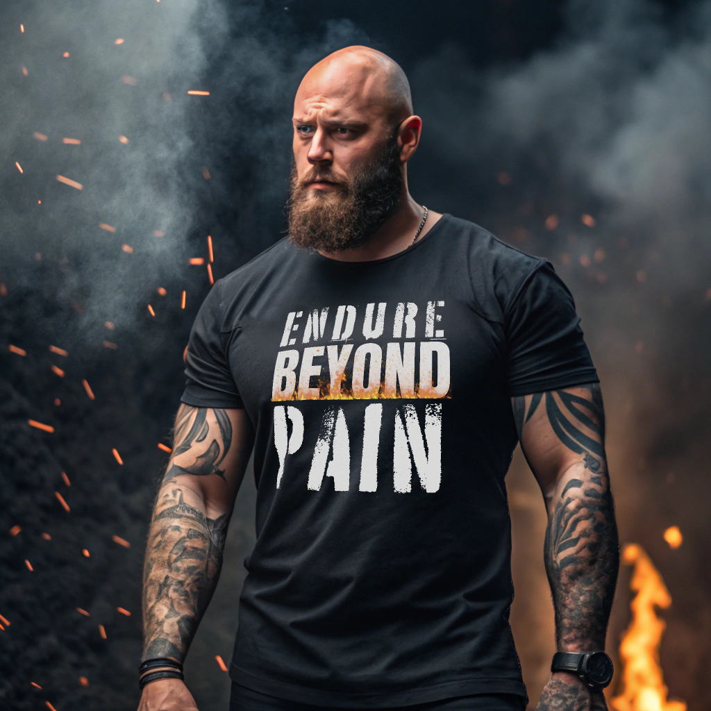 Endure Beyond Pain T-Shirt — Motivational Fitness Workout Tee