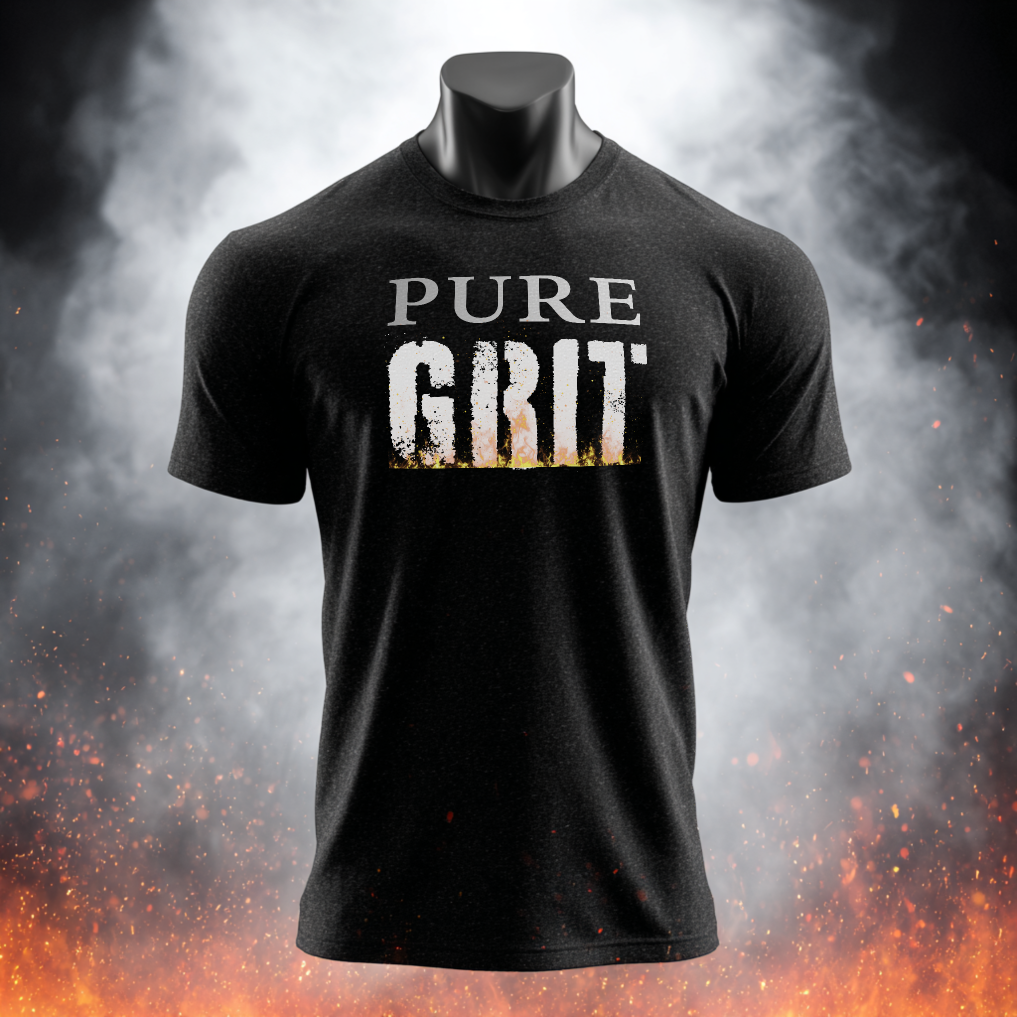 Pure Grit T-Shirt — Motivational Fitness Workout Tee