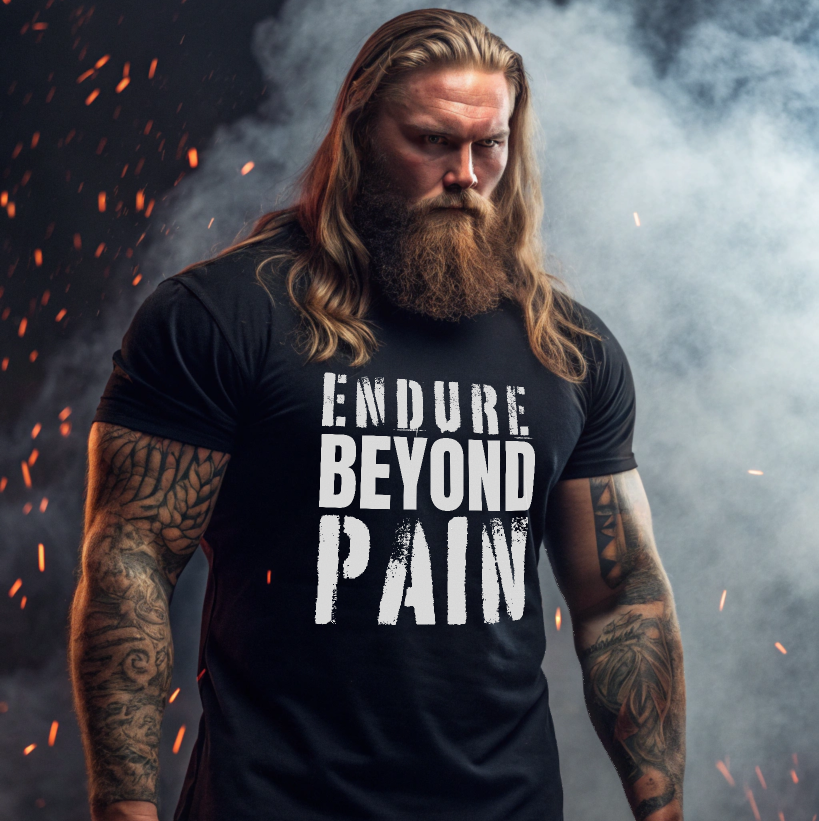 Endure Beyond Pain T-Shirt — Motivational Fitness Workout Tee