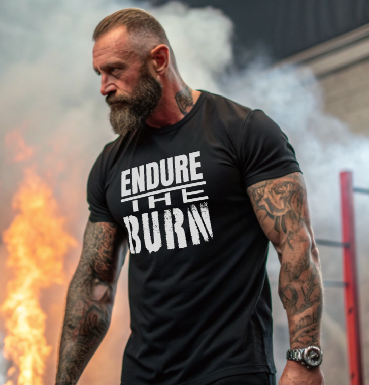 Endure The Burn T-Shirt — Motivational Gym and Fitness Life Workout Tee