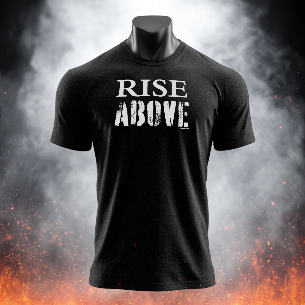 Rise Above T-Shirt — Gothic Viking Motivational Gym Fitness Workout Tee