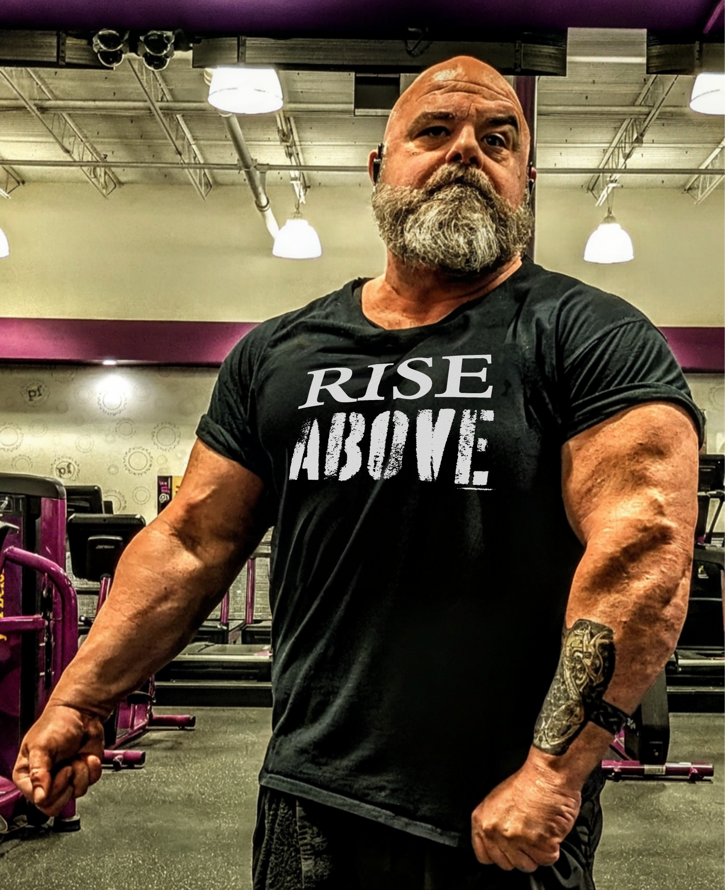 Rise Above T-Shirt — Gothic Viking Motivational Gym Fitness Workout Tee