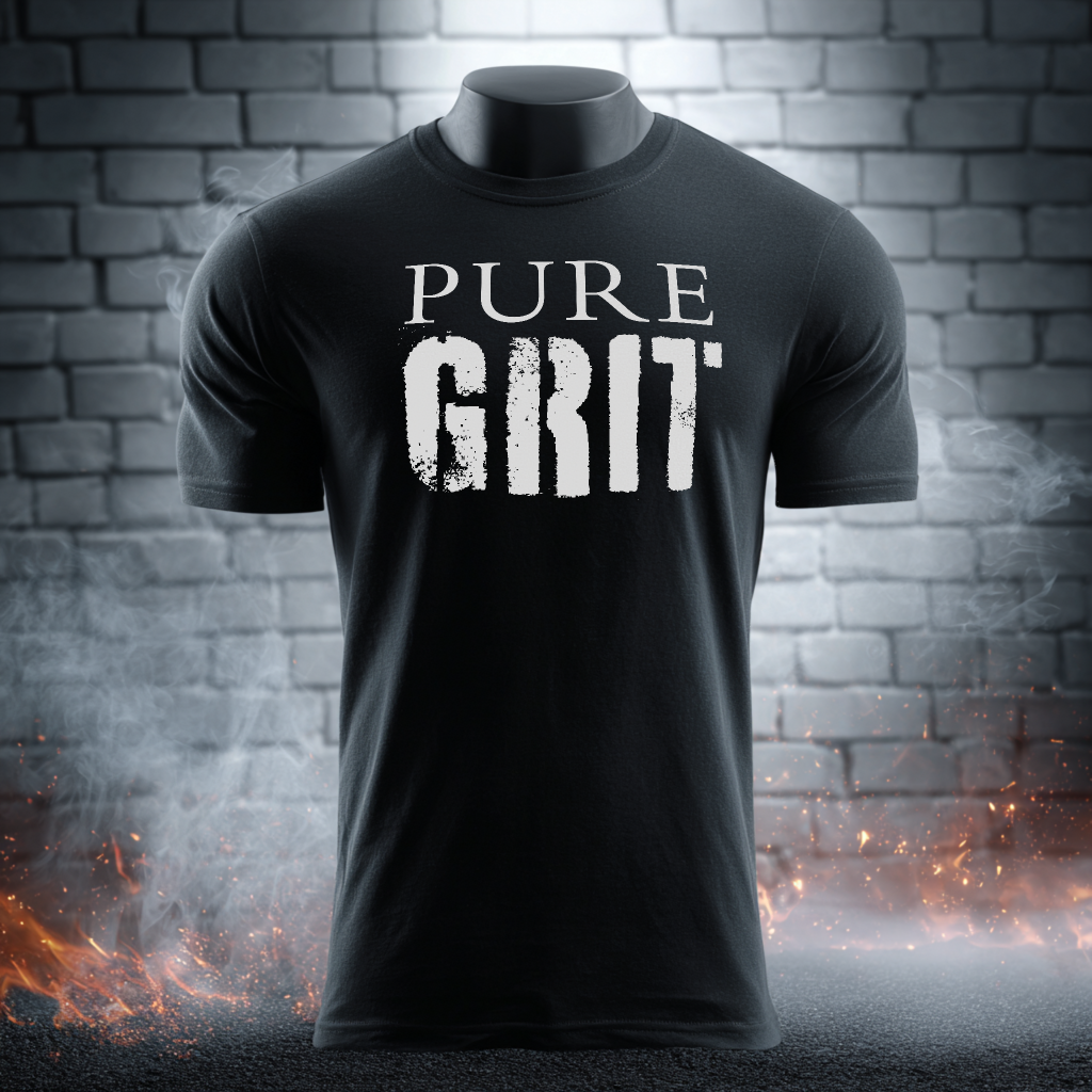 Pure Grit T-Shirt — Motivational Gym Fitness Workout Tee
