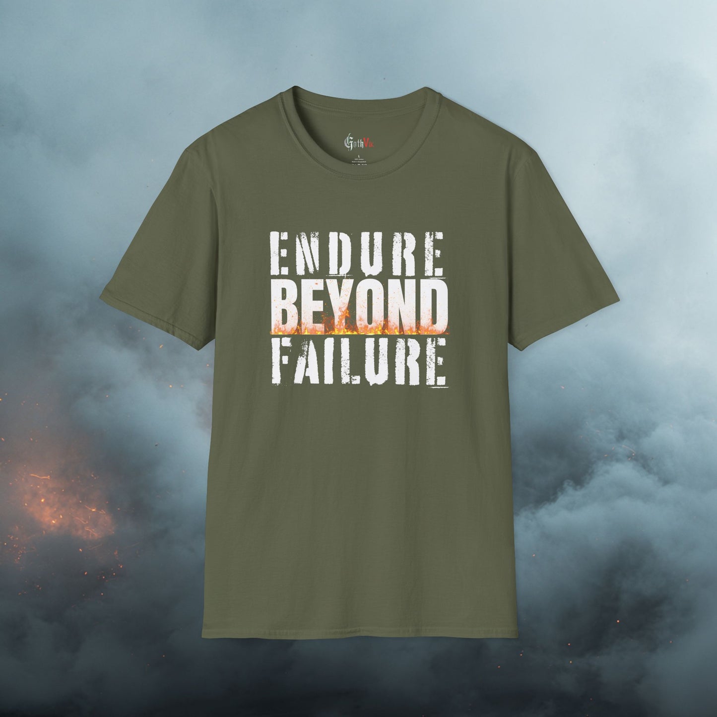 Endure Beyond Failure  T-Shirt — Motivational Fitness Workout Tee