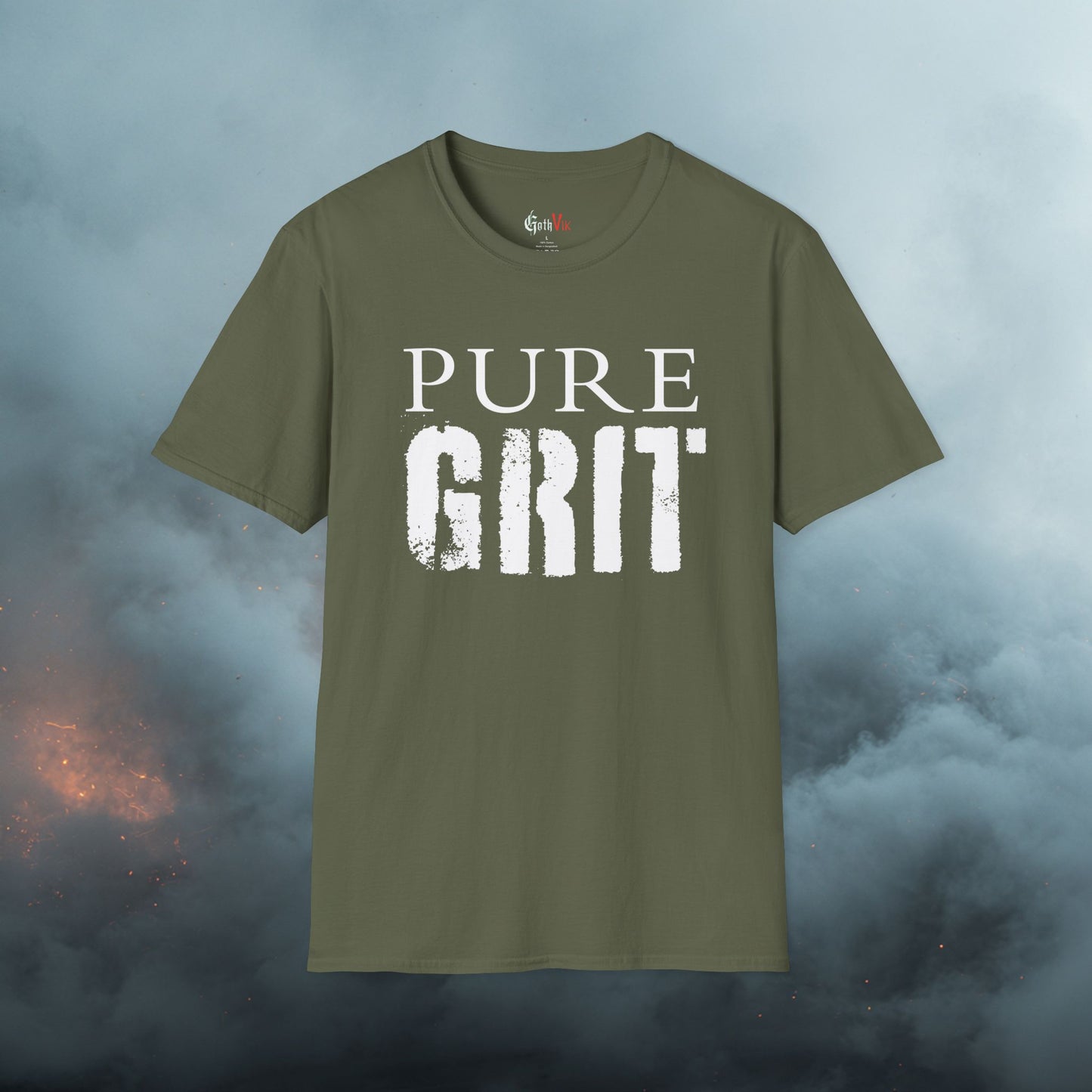 Pure Grit T-Shirt — Motivational Gym Fitness Workout Tee