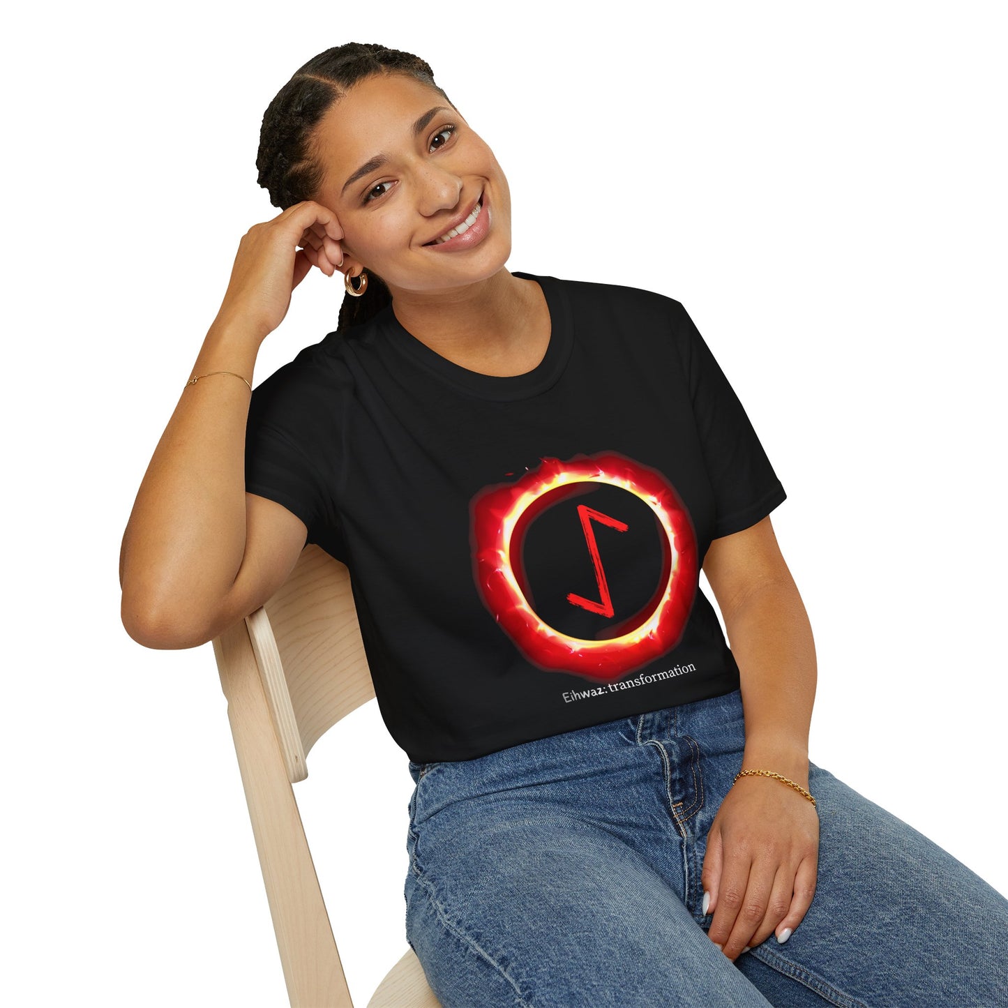 Women's Sun Ring Transformation Eihwaz Norse Viking Rune T‑Shirt