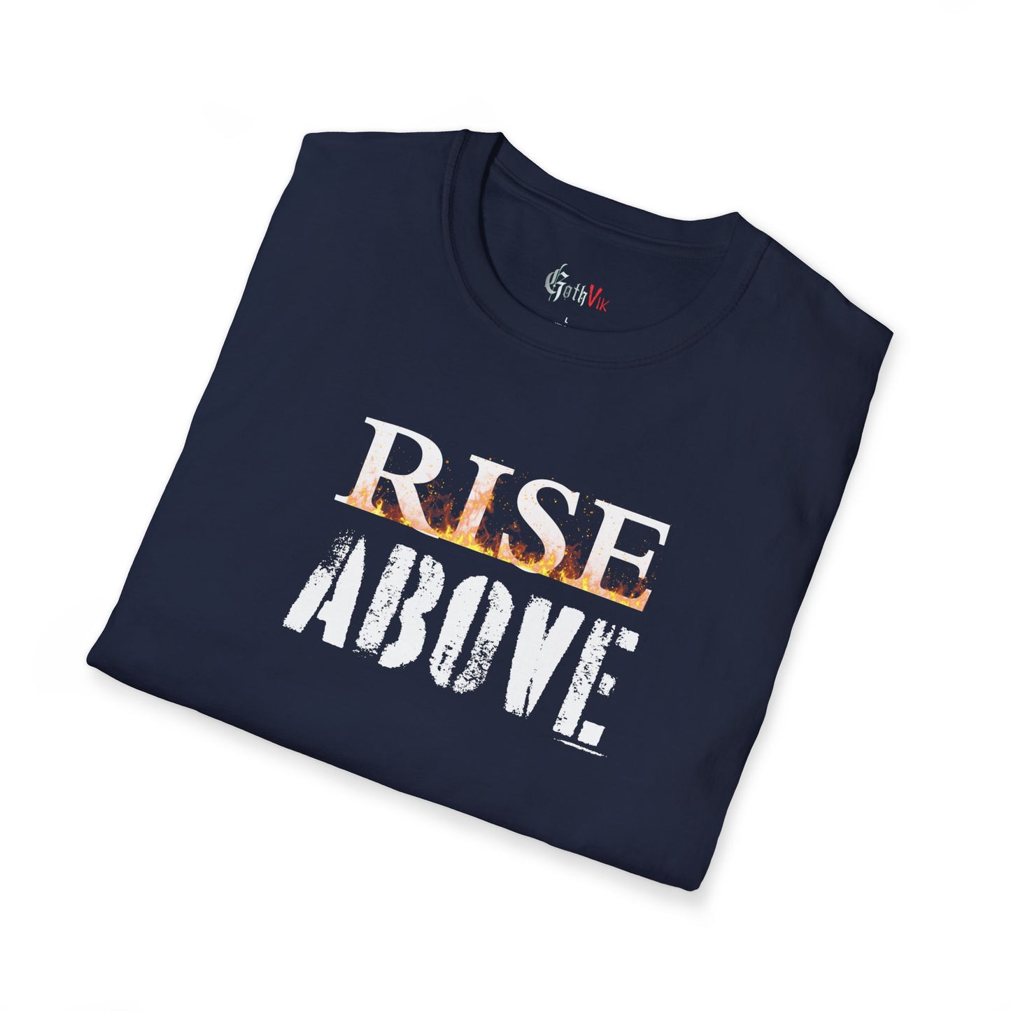 Rise Above T-Shirt — Motivational Fitness Workout Tee